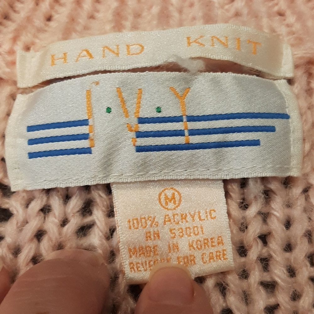 IVY Vintage Hand Knit Cardigan Sweater - Picture 4 of 11